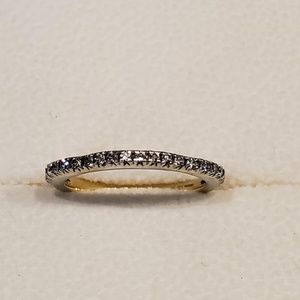 Size 7 gold plated diamond ring